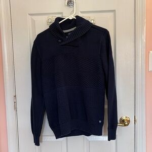 🧶 Chaps Navy Shawl Collar Sweater | Size M